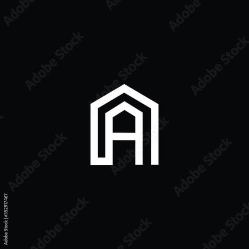 Professional Innovative Initial A logo and AA logo. Letter A AA Minimal elegant Monogram. Premium Business Artistic Alphabet symbol and sign