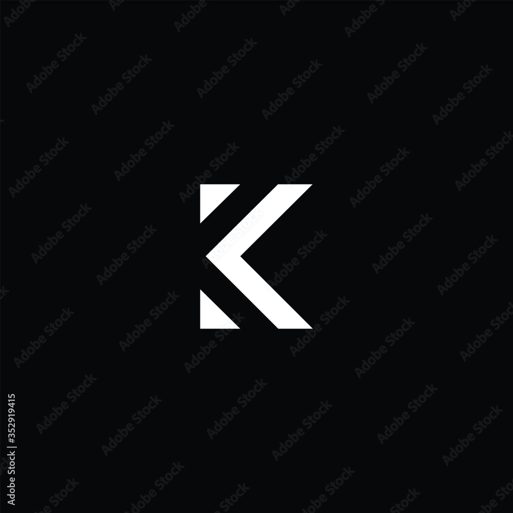 Professional Innovative Initial K logo and KK logo. Letter K KK Minimal elegant Monogram. Premium Business Artistic Alphabet symbol and sign
