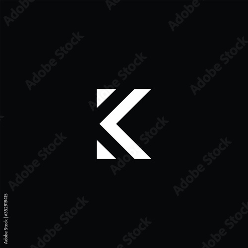 Obraz na płótnie Professional Innovative Initial K logo and KK logo. Letter K KK Minimal elegant Monogram. Premium Business Artistic Alphabet symbol and sign w salonie