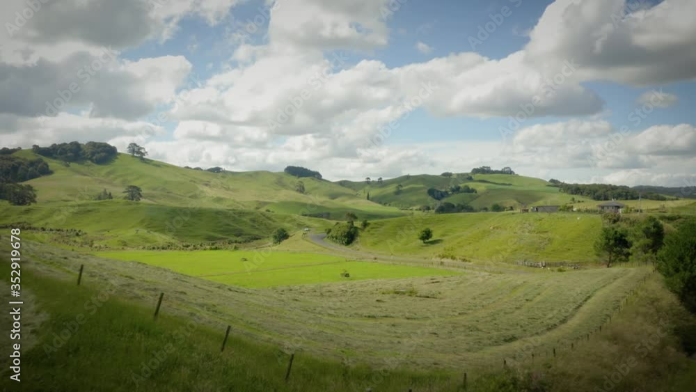 New Zealand Rolling Hills and Farmland Aerial New Zealand Rolling Hills and Farmland Aerial