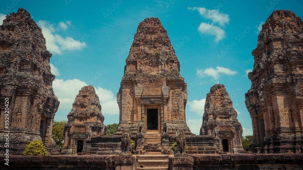 Close up of temple building from outside