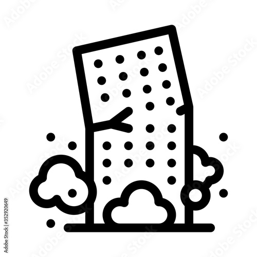 Tela high-rise building collapse icon vector