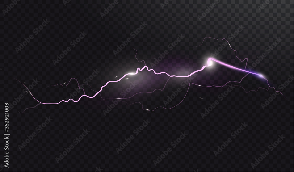 Vector realistic lightning. Thunderstorm and lightning. Magic electricity lighting effects. Realistic design element. Vector realistic lightning. Thunderstorm and lightning. Magic electricity lighting effects. Realistic design element.