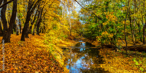 Beautiful autumn landscape  Perlovska river  Sofia  Bulgaria