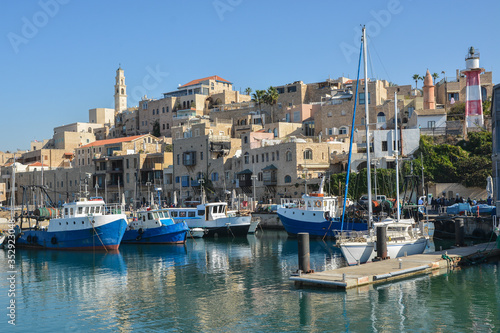 Fotografia Port in the old city of Jaffa, Tel Aviv.