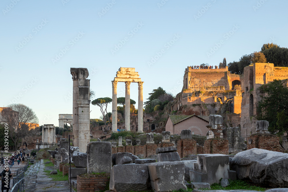 Ruins of Roman forum, Rome, Italy