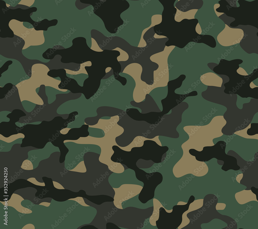 Abstract camouflage seamless pattern for printing clothes, fabrics. Forest style
Abstract camouflage seamless pattern for printing clothes, fabrics. Forest style
