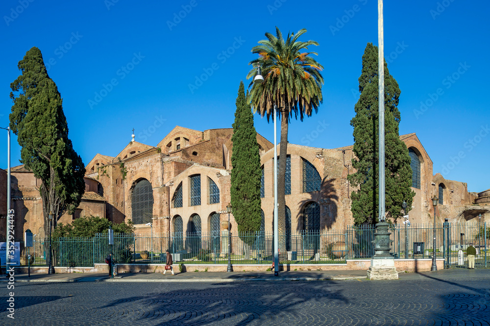 Former Baths of Diocletian, were public baths in ancient Rome. Now it is the part of Roman National Museum and has a lot of ancient art objects.