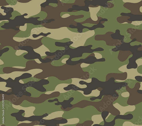  Army camouflage green pattern seamless vector background for printing clothes, fabrics.