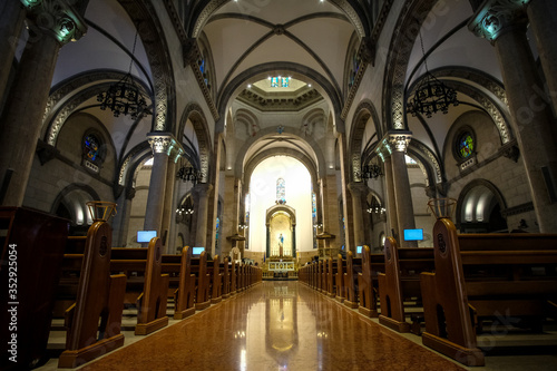 Inside view of Manila Cathedral.