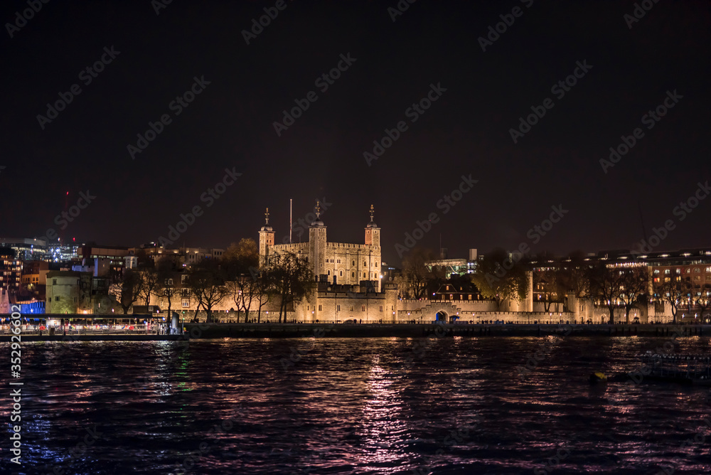 View of the London Skyline at dusk View of the London Skyline at dusk