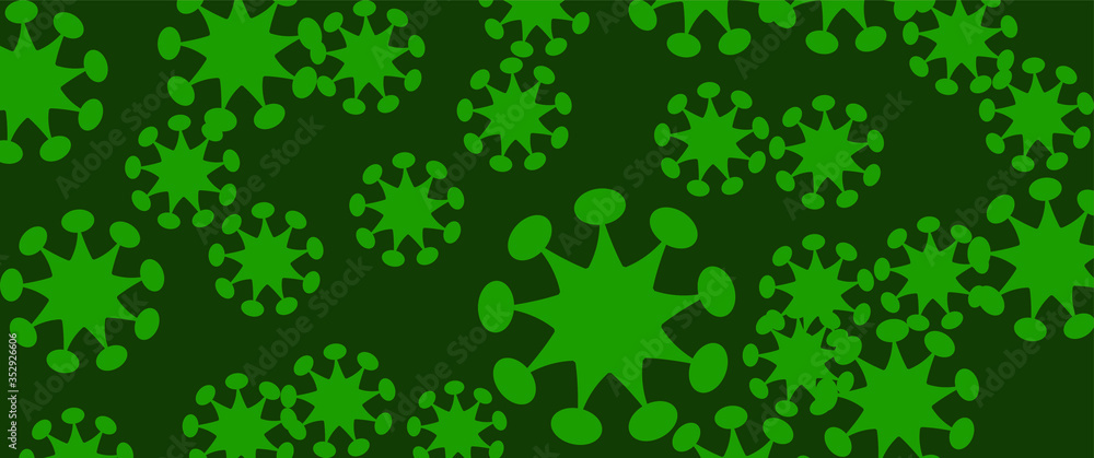 coronavirus pandemic outbreak banner. Red virus on background. Stay at home quarantine concept. coronavirus pandemic outbreak banner. Red virus on background. Stay at home quarantine concept.