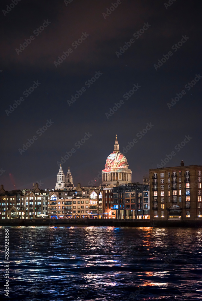 View of the London Skyline at dusk