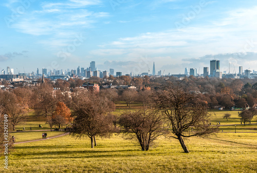 autumn landscape in the city