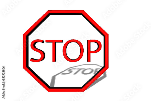 stop 3d tridimensionale 