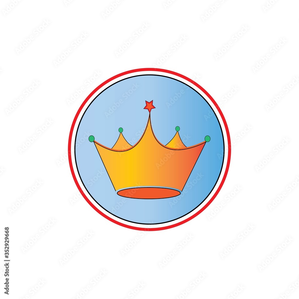 crown logo icon vector