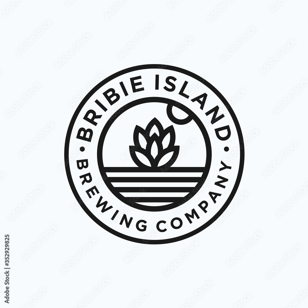 beach beer logo. beach icon Stock Vector Adobe Stock