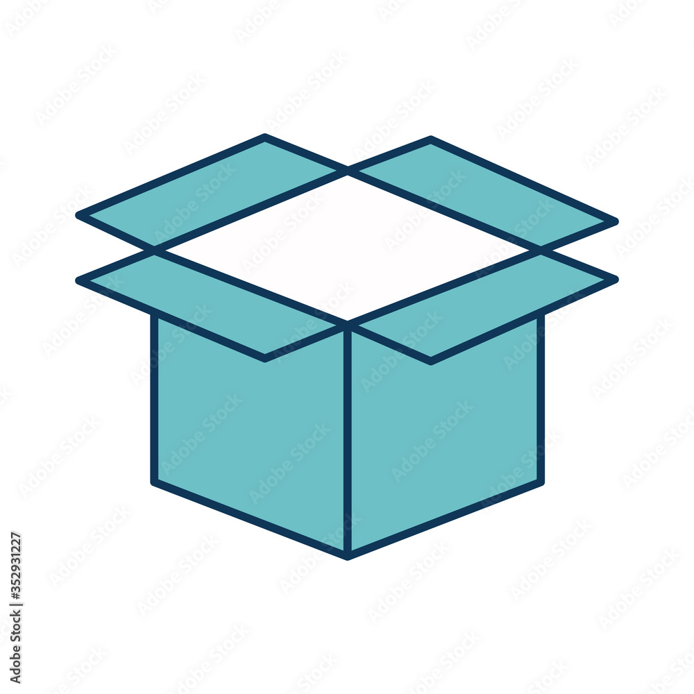 Delivery box line and fill style icon vector design Delivery box line and fill style icon vector design