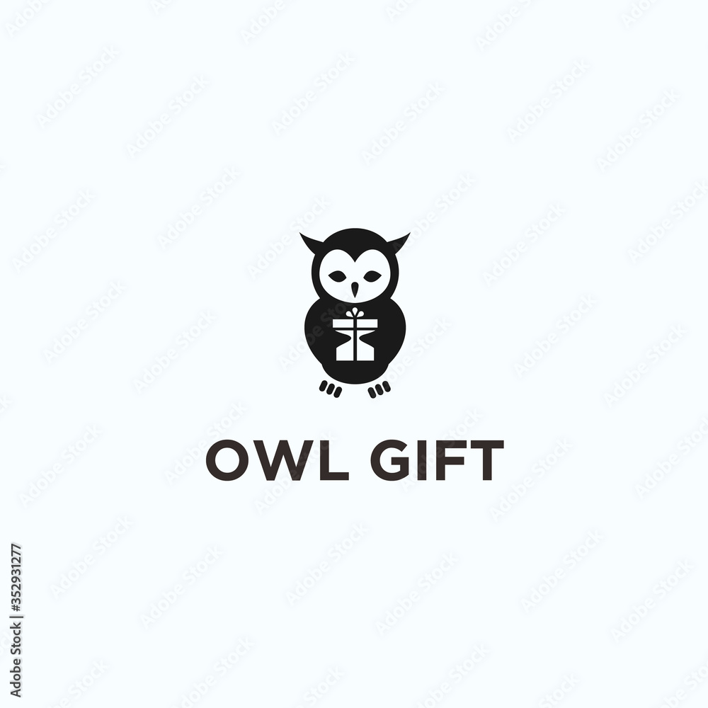 owl gift logo. owl icon owl gift logo. owl icon