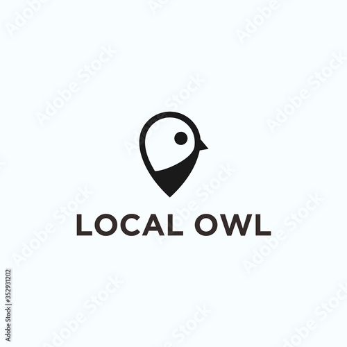 local owl logo. owl icon