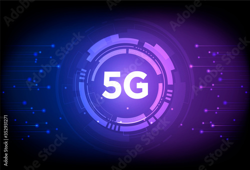 5G wireless network and world concept. Urban world with things and services icons connection, internet of things