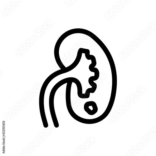 Kidney Stone Line Icon