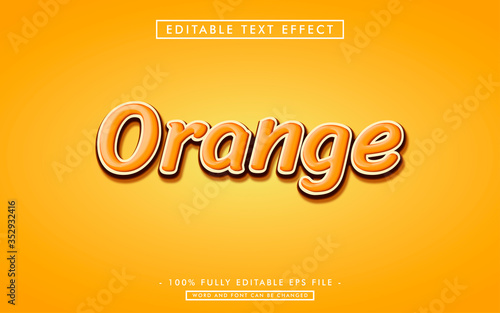 Orange juice editable text effect