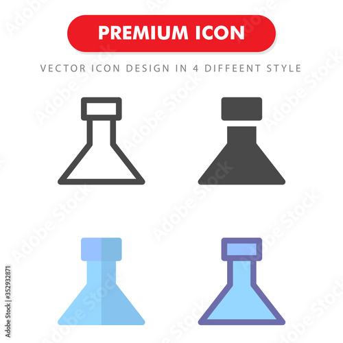 flask icon pack isolated on white background. for your web site design  logo  app  UI. Vector graphics illustration and editable stroke. EPS 10.