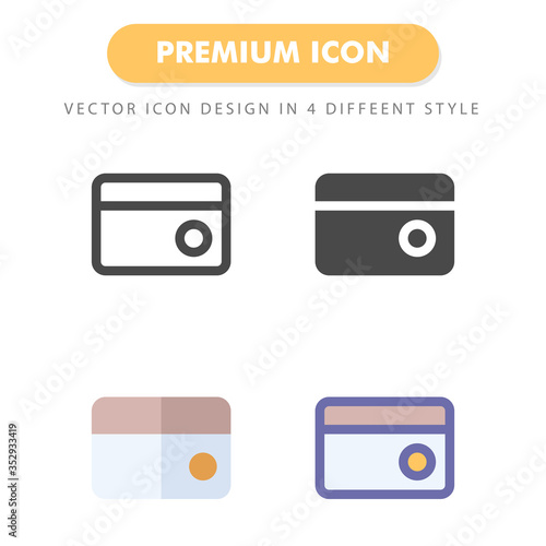 credit card icon pack isolated on white background. for your web site design, logo, app, UI. Vector graphics illustration and editable stroke. EPS 10.