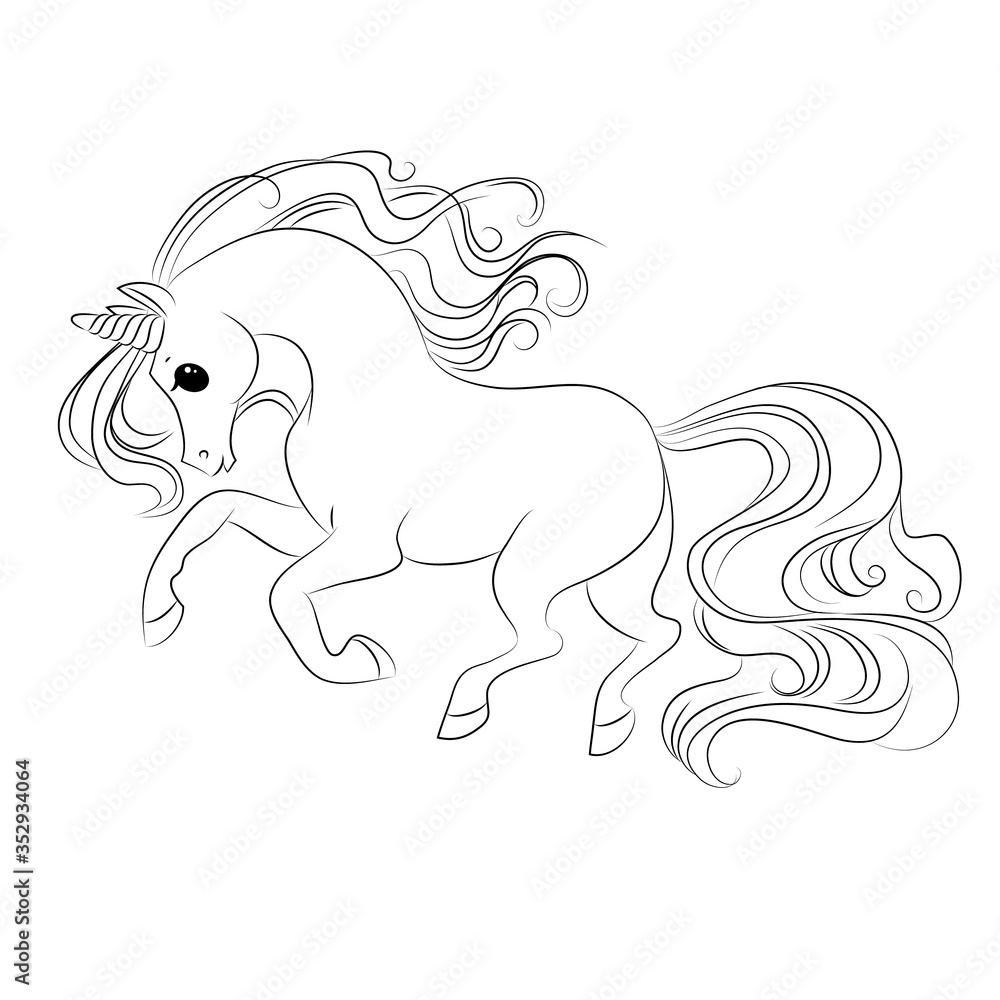 Fototapeta premium Cute unicorn