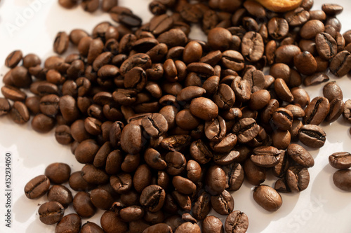 coffee beans on a white background