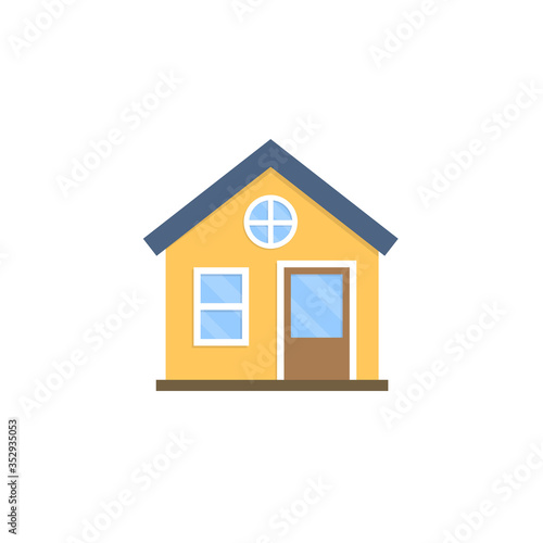 flat house icon. stock vector illustration isolated on white background.10 eps.