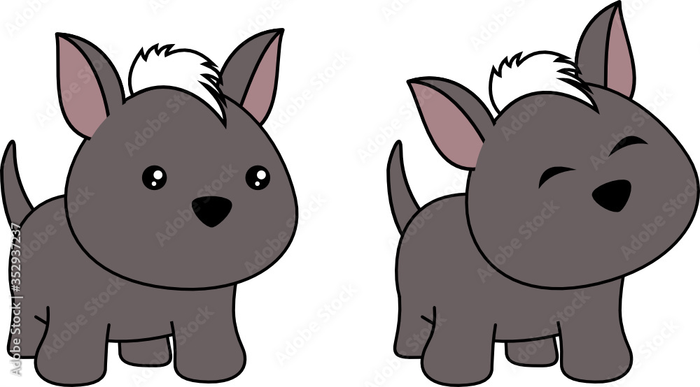 Obraz premium mexican dog xoloitzcuintle cartoon set