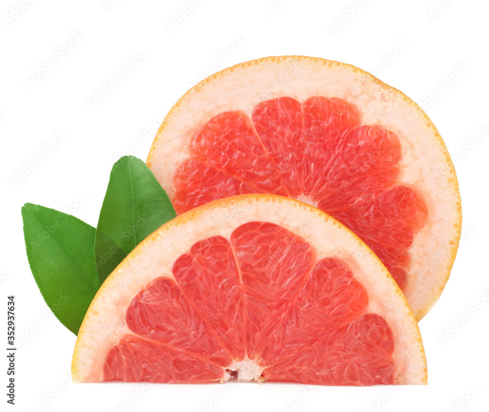 Fresh grapefruit isolated on the white background Fresh grapefruit isolated on the white background