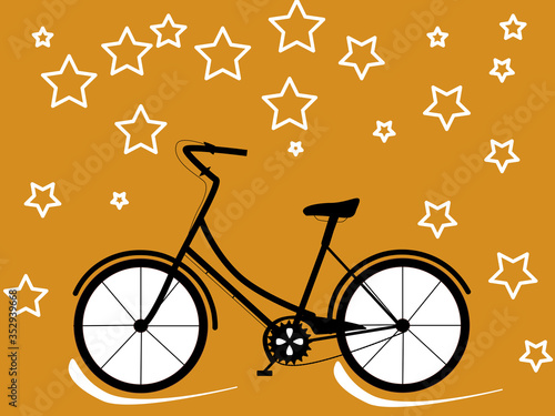 retro bicycle vector illustration