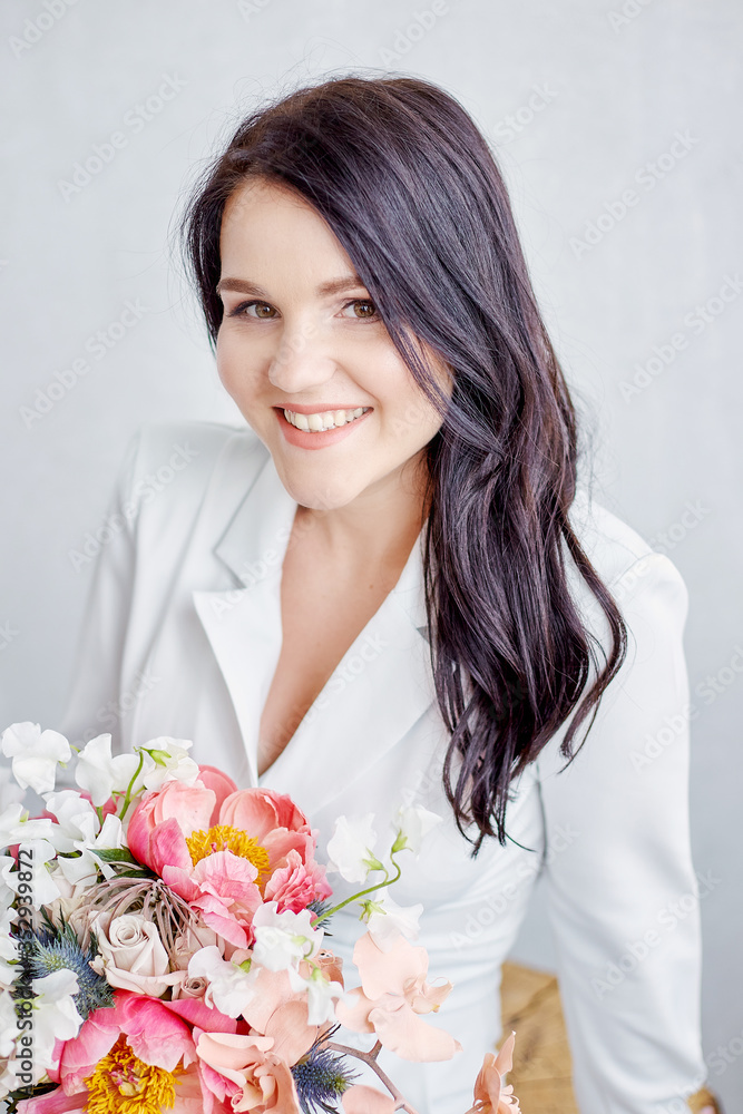 Bride with a wedding bouquet