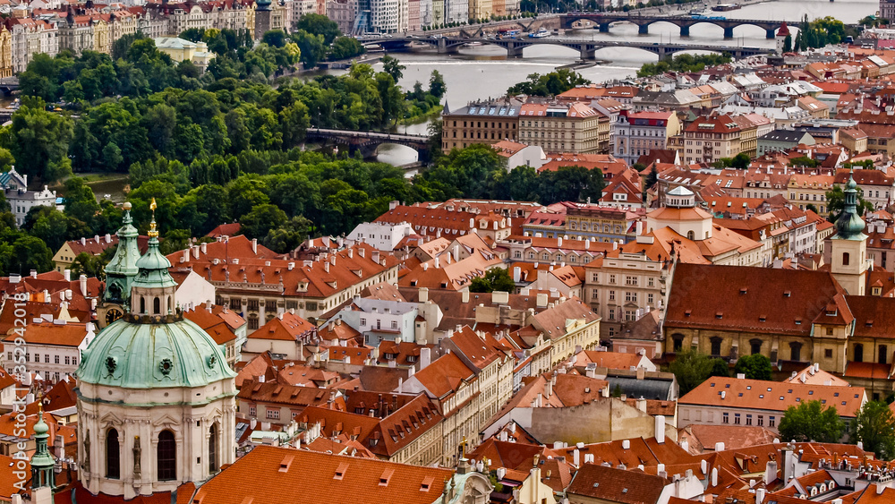 View of Prague, Czechoslovakia.