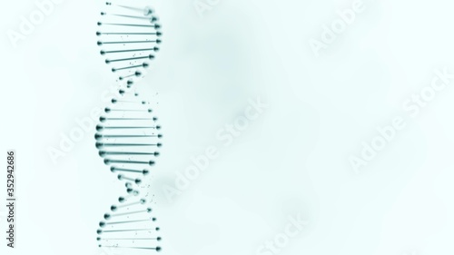 DNA strand on a light blue background.