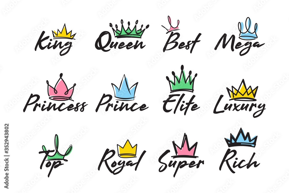 Prince And Princess Crowns Tattoo