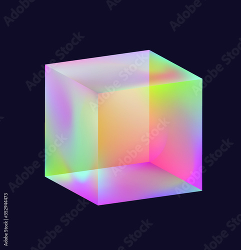 abstract background with colorful cube