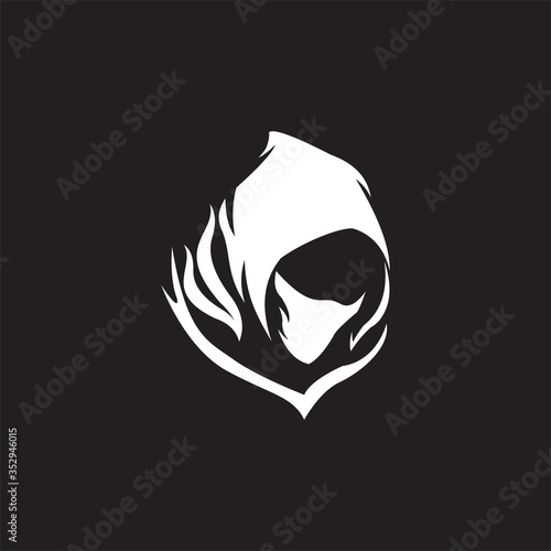 Ninja esport gaming mascot logo vector	