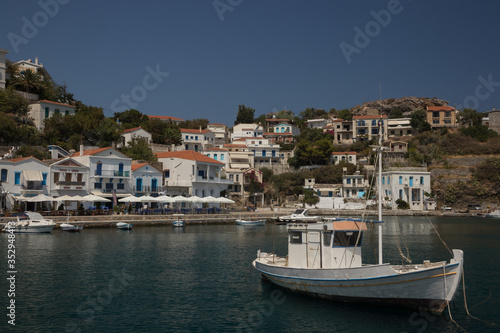 Evdilos  Ikaria  Aegean Island  Greece  picturesque Greek fishing village 