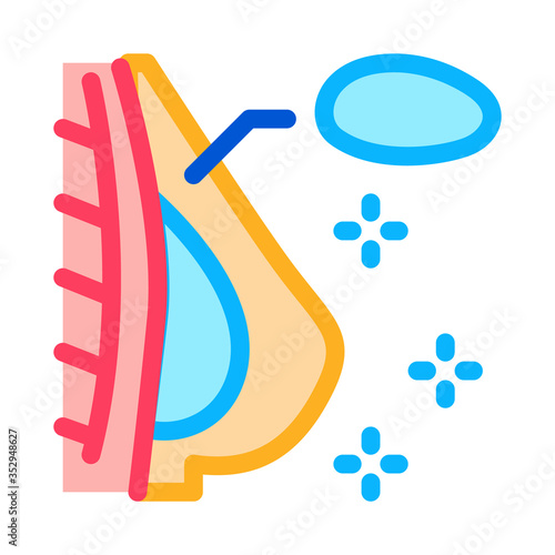 silicone breast augmentation icon vector. silicone breast augmentation sign. color symbol illustration