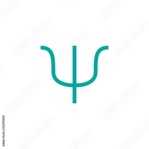 psi symbol flat icon, vector illustration