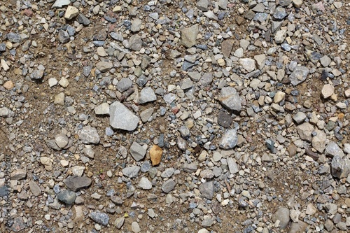 A close view of the rocks and pebbles surface.