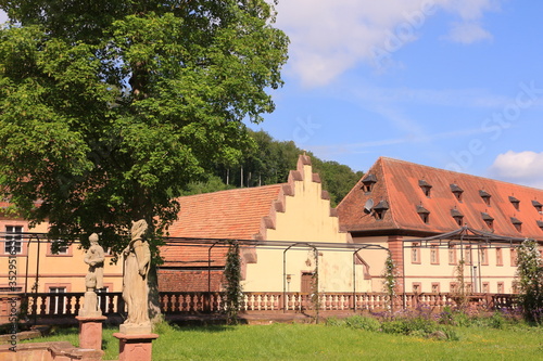 Blick auf den Klostergarten von Kloster Bronnbach in Süddeutschland photo