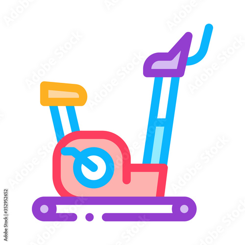 exercise bike icon vector. exercise bike sign. color symbol illustration