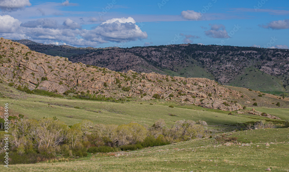 mountain landscape with blue sky