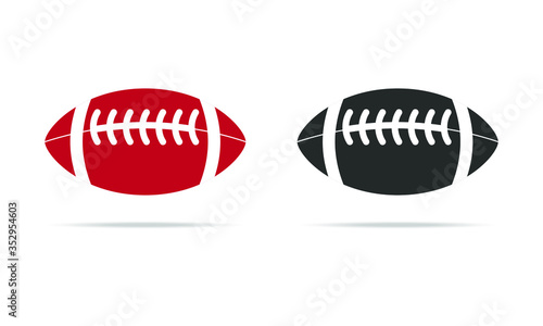 american football ball icon on white background. Simple illustration element with american football concept. Vector illustration eps 10