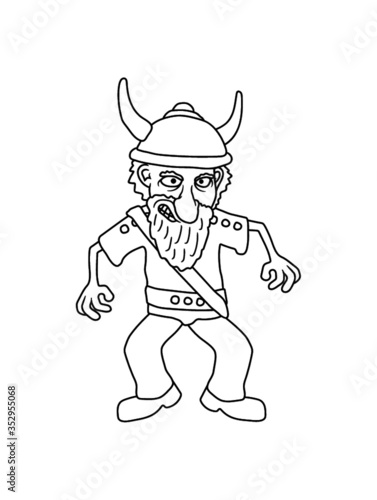 Gefährlicher Wikinger Clipart mit nordmann hörner